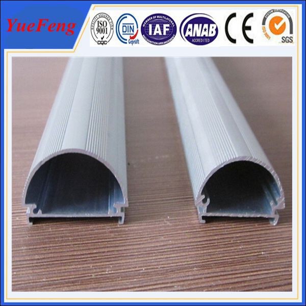 Quality Well aluminium alloy 6063 t5 extrusion profile supplier, half round aluminium led tube wholesale