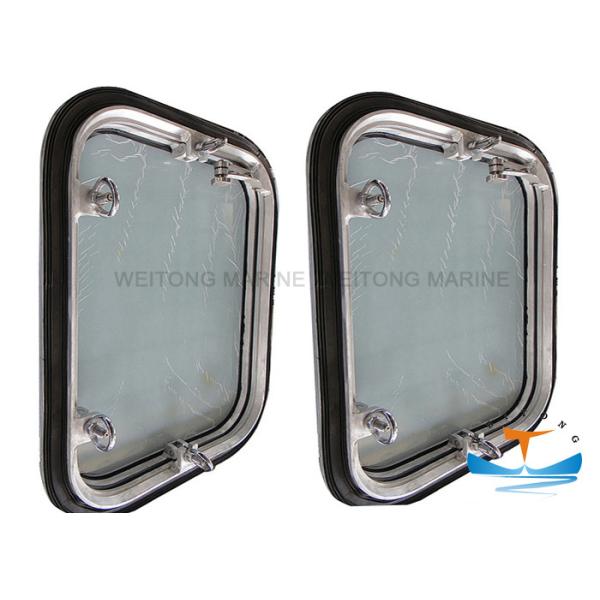 Quality Aluminum Rectangular Porthole Window , Openable Side Scuttles On Ship wholesale