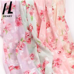 Floral Printed Polyester Chiffon Fabric For Fashion Garment Textile