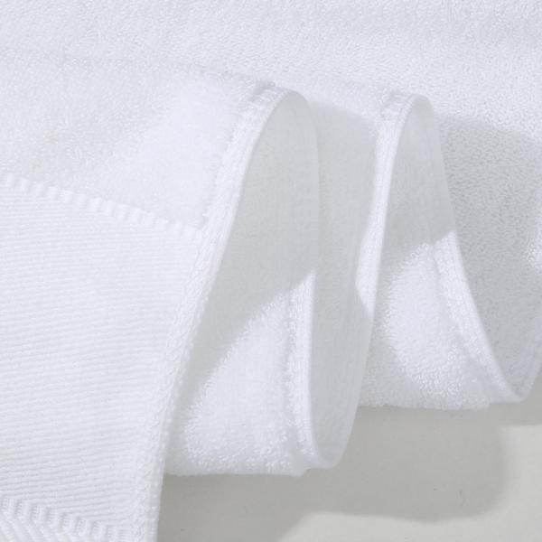 Home Hotel Traveling Spa Pure Cotton Towel with Custom Logo Printing White Black