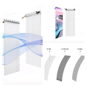 Film Type Outdoor LED Mesh Display Self Adhesive Transparent LED Mesh P6.5mm