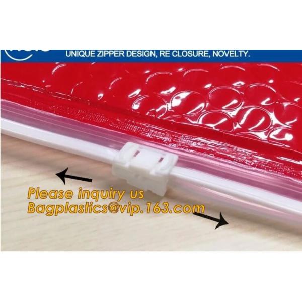 Holographic Factory Shiny gold Cosmetic bag Zipper Bubble Bag zip-lock Slider