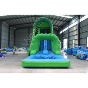 Large Green Castle Inflatable Water Slide with Pool Customizable and Commercial