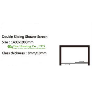 Shower room Double Sliding Aluminium bypass Shower Doors,Tempered Glass Sliding
