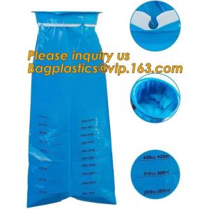 China emesis vomit bag disposable,Used for hospita/ travel /airplane/ disposable blue plastic vomit bag with ring Medical Emes on sale