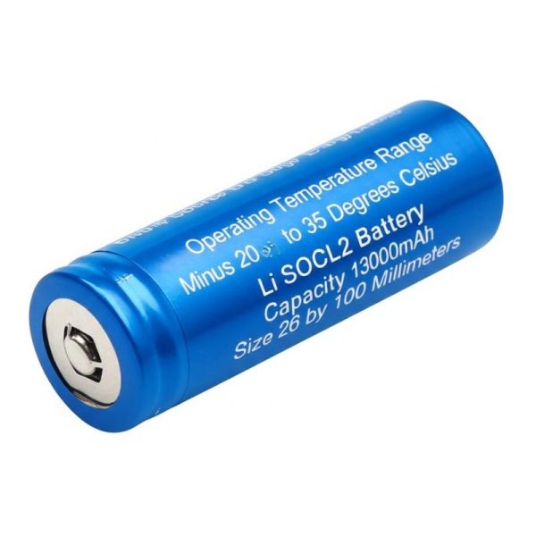 Quality Operating Temperature Range Minus 20 to 35 Degrees Celsius Li SOCL2 Battery Capacity 13000mAh Size 26 by 100 Millimeters Energy Source wholesale