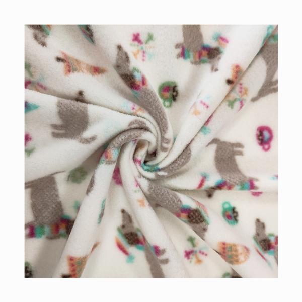 Quality Soft Anti Pilling Polar Fleece Fabric Custom Pattern 100D Printed For Garment wholesale