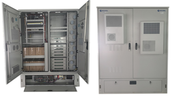 Integrated Outdoor Telecom Cabinet Two Compartment UPS Cabinet