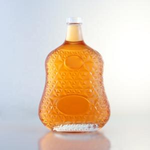 2023 Clear Bottle Glass Beverage Bottles with Frosted Base Material Customized