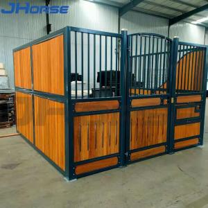 Steel Frame Bamboo Infill Horse Stall Panels Temporary