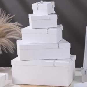 China White Gift Box With Top And Bottom Cover Customized Simple Clothing And Cosmetics Gift Box Set on sale