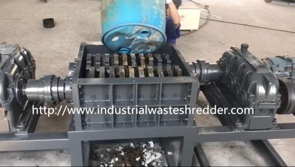 Quality Waste Scrap Plastic Drum Shredder Machine Multi - Functions Custom Capacity wholesale