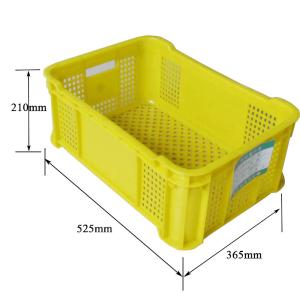 Blue Foldable Stackable Plastic Crate Box 50KG Load Capacity