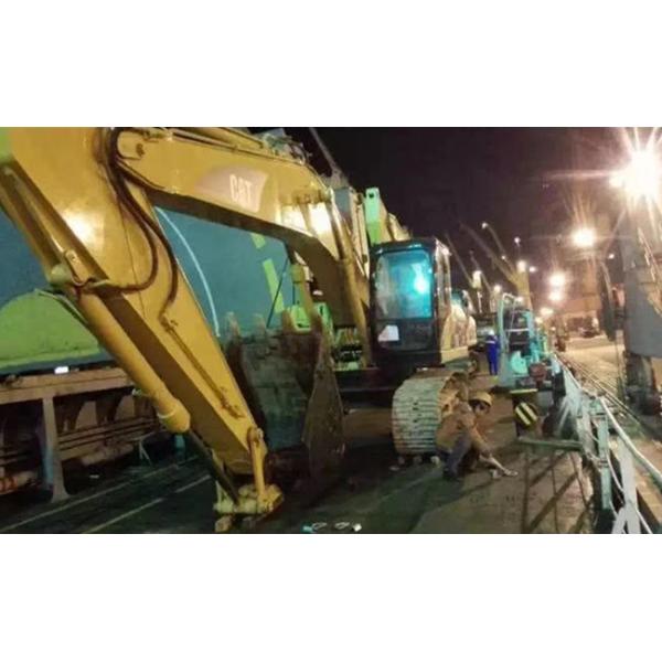 Yellow Used Caterpillar Excavator 320d With 2750mm Tail Swing Radius