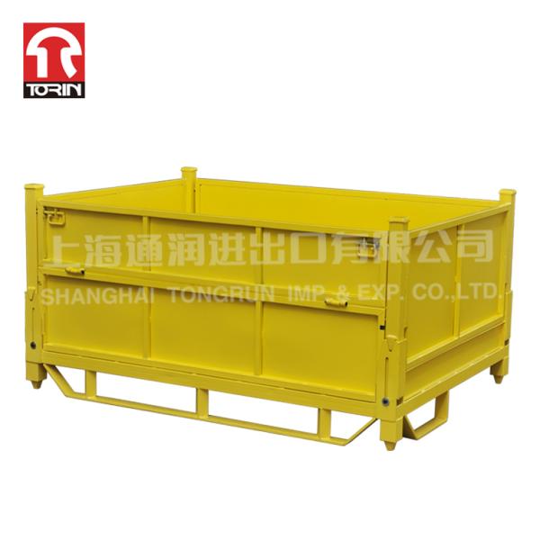 Torin LK53 Folding Stacking Storage Iron Plate Turnover Box Wire Mesh Container Metal Pallet