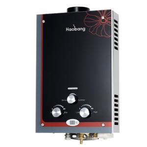 China LPG NG Gas Water Heater Glass Panel 6L Instant For Bathroom on sale