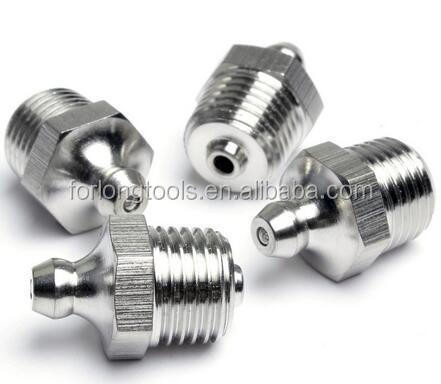 Quality Drill Sleeve and Button Connection 1/4"-19 BSP Stainless Steel Straight Grease Fitting Cap with Round Flat Head Code wholesale