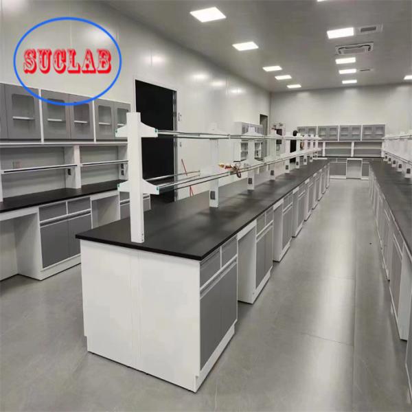 Customized Lab Workbenches with Shelves for Rectangular Design and Multi