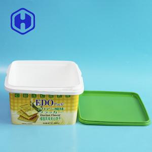 Luxury Decorative IML Container Plastic Christmas Cheese Biscuit Packaging