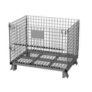 Folding Anti Curve Wire Mesh Pallet Cage Euro 800x600 500Kg