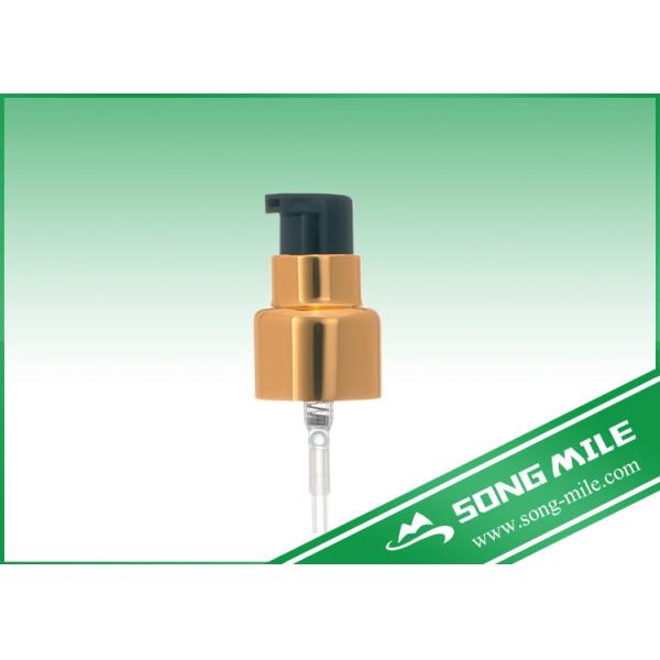 Quality 24/410,28/410 Alumina Golden Closure Black Nozzle Cream Pump for Cosmetic wholesale