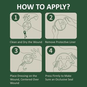 OEM Wholesale First Aid Kit Emergency Wound Dressing for Opening Chest Wound