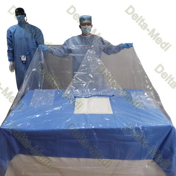 Quality Vertical Isolation Pack Disposable Surgical Packs With Transparent Polyethylene Drape wholesale