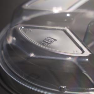 3-Compartment Round Stackable Plastic PET Tray For Different Cold Food