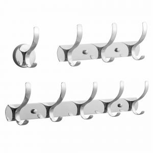 Cheap Modern Stainless Steel Robe Hooks , 8 Hook Wall Mounted Coat Rack For Entryway for sale