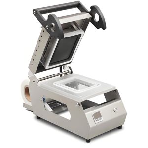 Cheap 304 Stainless Steel Manual Tray Sealing Machine DQ-2 with Adjustable Temperature Circle-cut Design for Labor-saving Fast Food Packaging for sale