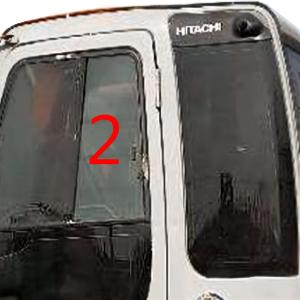 HITACHI Excavator Window Replacement Left Door Position NO.2