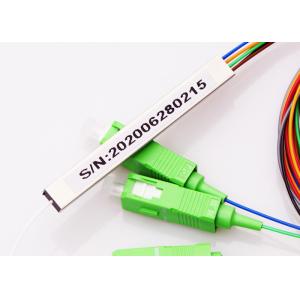 1x8 Fiber Optic PLC Splitter Mini Steel Tube Type 0.9mm