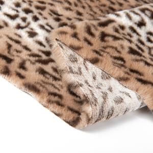 58/60" Width Polyester Faux Rabbit Fur Fabric with Custom Printing and Brushed