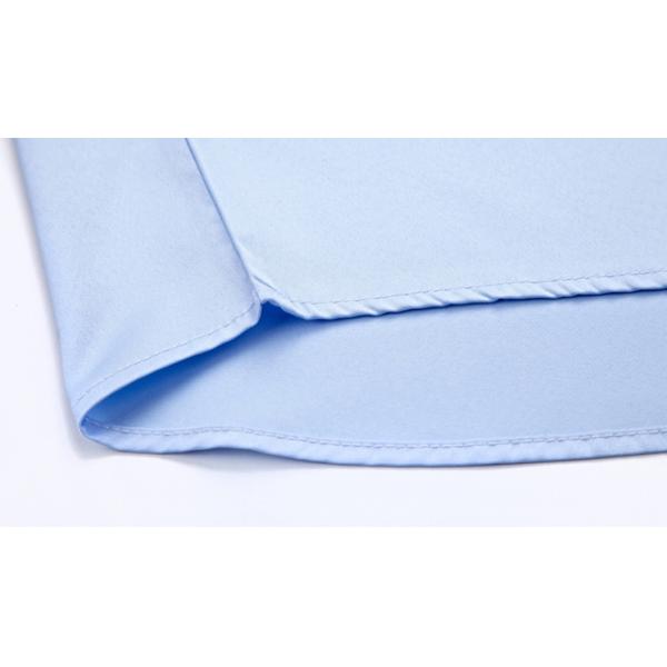 Sky Blue Color Office Work Uniforms , Single Breasted Men's Work Uniform Shirts
