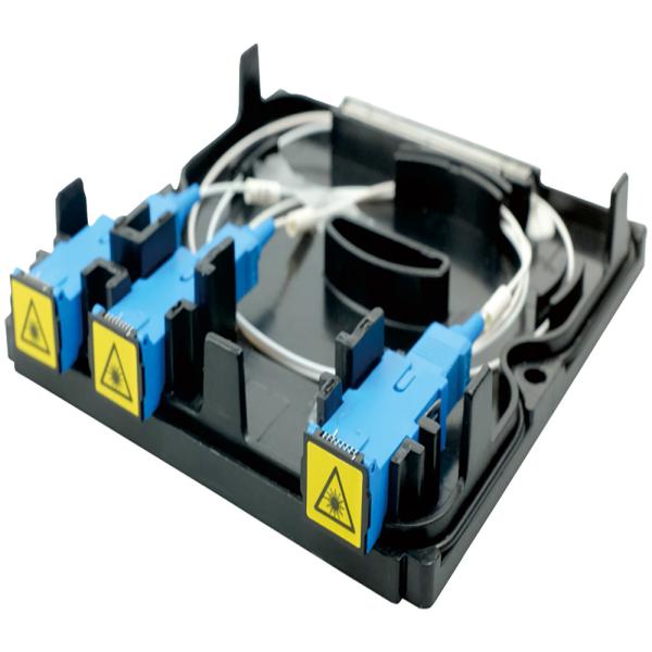 Quality Black Plastic Fiber Optic Splitter Faceplate Socket Panel for FTTH 2 Cores SC UPC PC wholesale