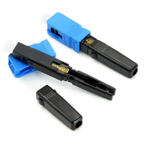 Plastic SC UPC Passive Electronic Components FTTH Fiber Optic Adaptor Fast