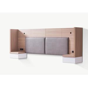 China Springhill hotel new design HPL king size headboard with upholstery and 2 nightstands for hotel guestroom on sale