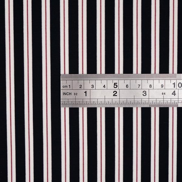 Smooth Soft Double Knit Fabric Breathable Stretch Striped Shirt Material