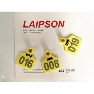 5m Reading Range Reusable Tpu Uhf Ear Tag , Cow Ear Tags With Dairy System