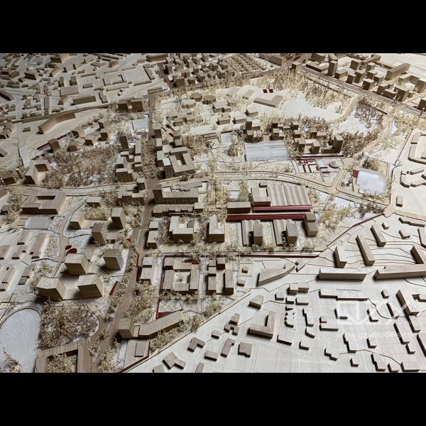 Quality Studio Secchi Vigano & Studio Paola Vigano 1/1000  Z.A.C La Courrouze Wooden Architectural Model wholesale