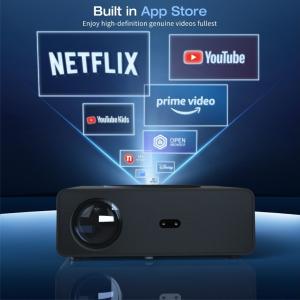 Q10 Projector 1080P Native Resolution 800 ANSI Lumens Education Outdoor Android