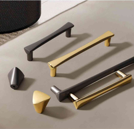 Gold Nordic Kitchen Drawer Wardrobe Brass Pull Handles Embossing Knobs Furniture