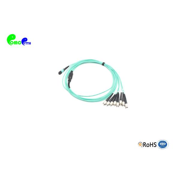 Quality MPO Trunk Cable OM3 8 Fibers Pre - terminated MPO Female to FC UPC OM3 8 Fibers Fanout 2.0mmWith Aque LSZH Jacket wholesale