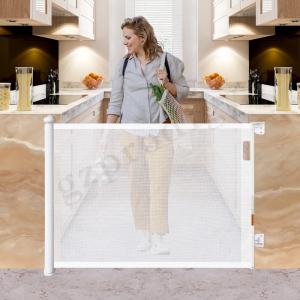 Easy Operation Retractable Stair Gate Extra Wide Double Lock System