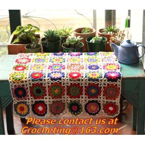 rustic handmade knitted crochet towel blanket carpet tablecrochet blanket sofa