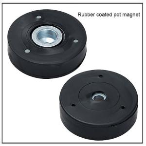 Cheap rubber-coated component magnets base with internal thread for sale
