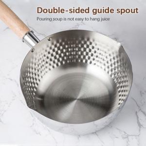 Cookware Flat Bottom Small Pot 18 / 8 Stainless Steel Sauce Pan With Glass Lid