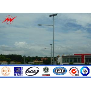 China 6m single arm galvanized solar street light poles for road lighting on sale