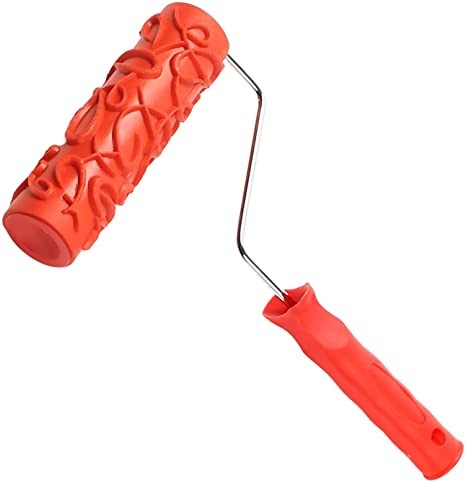 Quality 7" DIY Patterned Paint Roller Rubber Texture With Plastic Handle wholesale