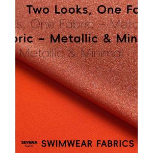 230gsm Weight Double Knit Fabric with Recycled Nylon and Metallic Finish for